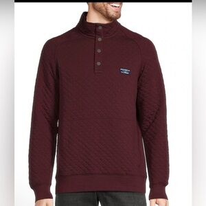L.L.Bean Quilted 4-Button Snap Placket Sweatshirt Men’s Size Extra Large Tall
